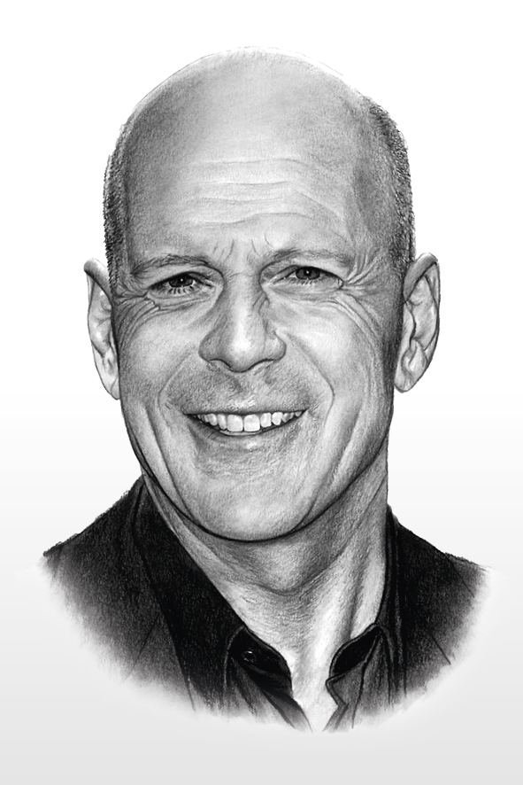 Bruce Willis - reprodukce kresby