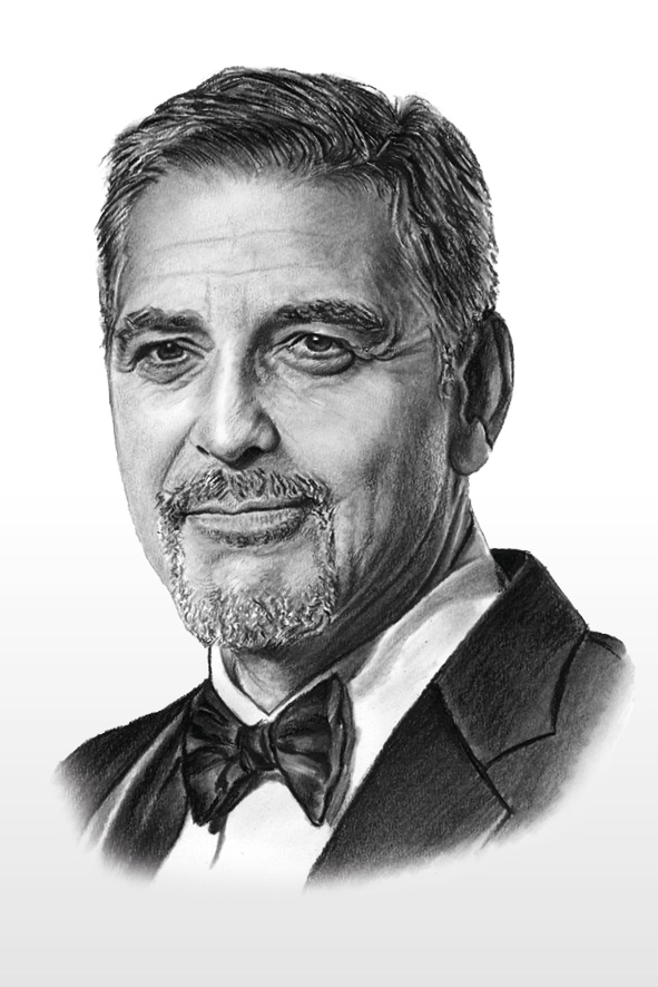 George Clooney - reprodukce kresby